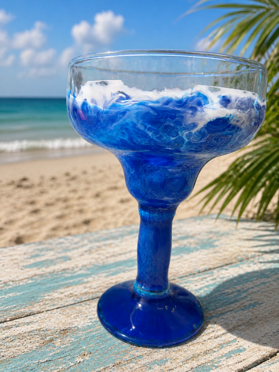 Tide Swirl Margarita Glass